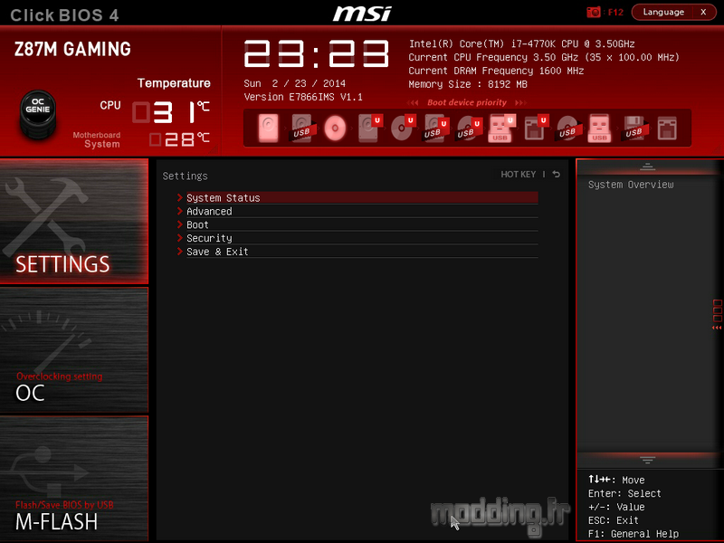 Bios MSI Z87M 02