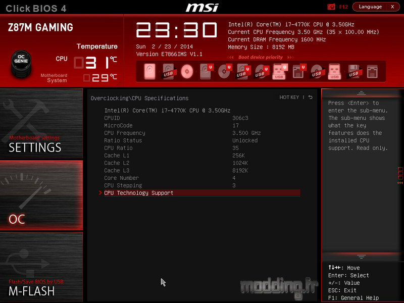Bios MSI Z87M 26