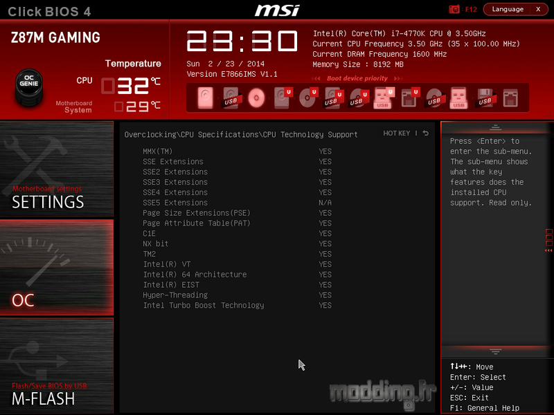 Bios MSI Z87M 27