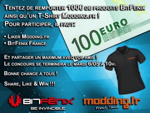 [Concours] modding.fr s'associe à Bitfénix France pour fêter les 3000 fans de la marque.