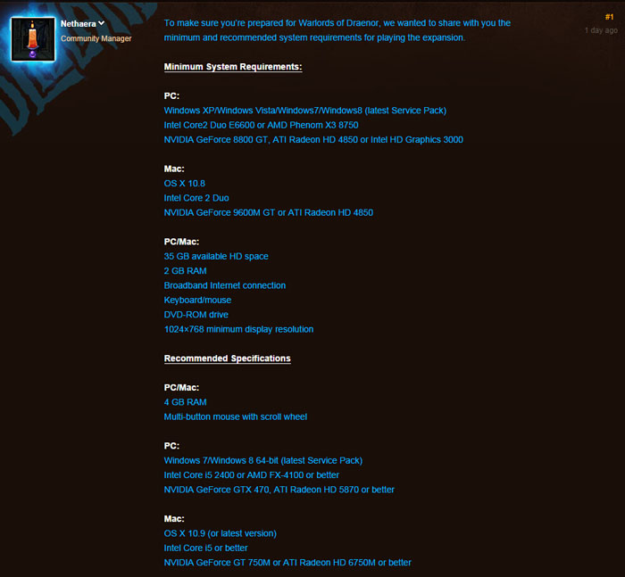 wow WOW6.0-WOD-system-requirements