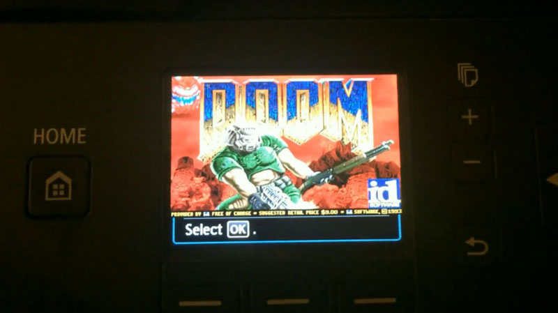 Jouer à doom sur une imprimante 