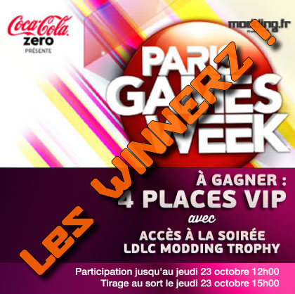 Tirage au sort PASS VIP PGW 2014 et soirée LDLC, les gagnants !