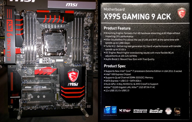 MSI dévoile sa X99S Gaming 9 ACK