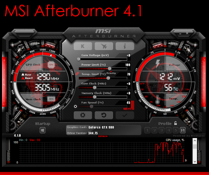 MSI AFTERBURNER , la nouvelle version 4.1