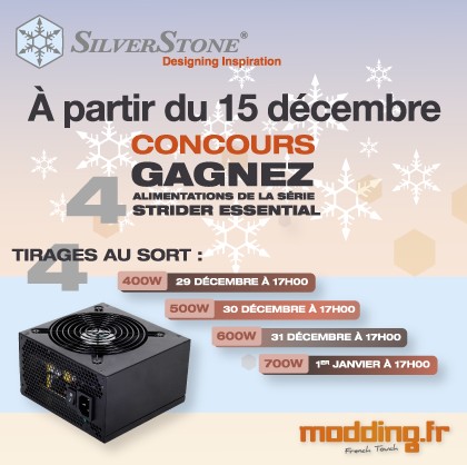 [CONCOURS]  4 alimentations SILVERSTONE à gagner...