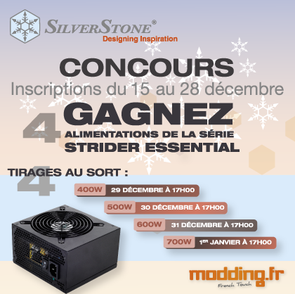 [CONCOURS] 4 alimentations SILVERSTONE à gagner, c'est tipar!