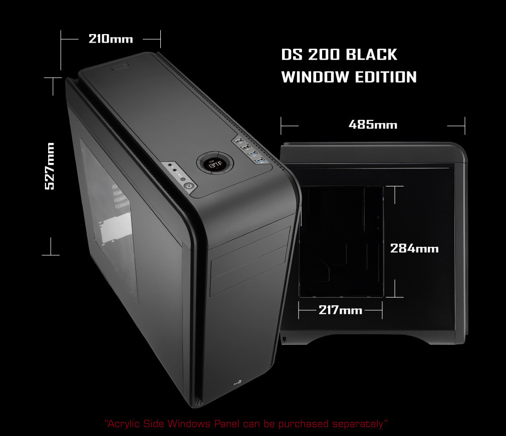 AeroCool présente le DS200 Black Edition avec fenêtre