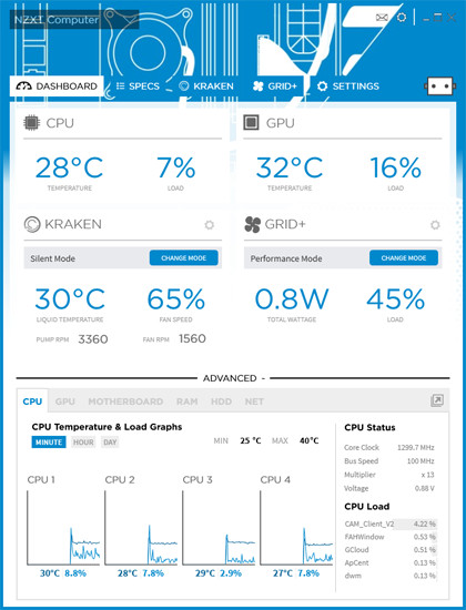 Le logiciel de NZXT passe en 2.0