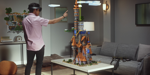 Microsoft joue à Minecraft avec Hololens