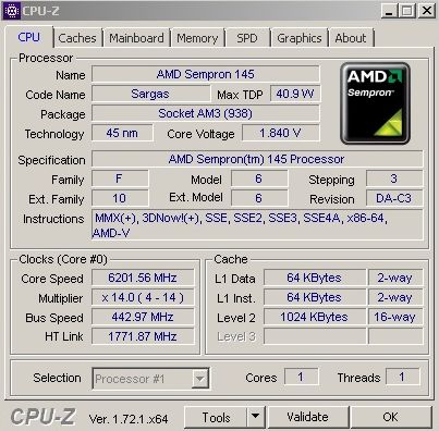 Un Sempron 145 qui turbine à 6,2 GHz