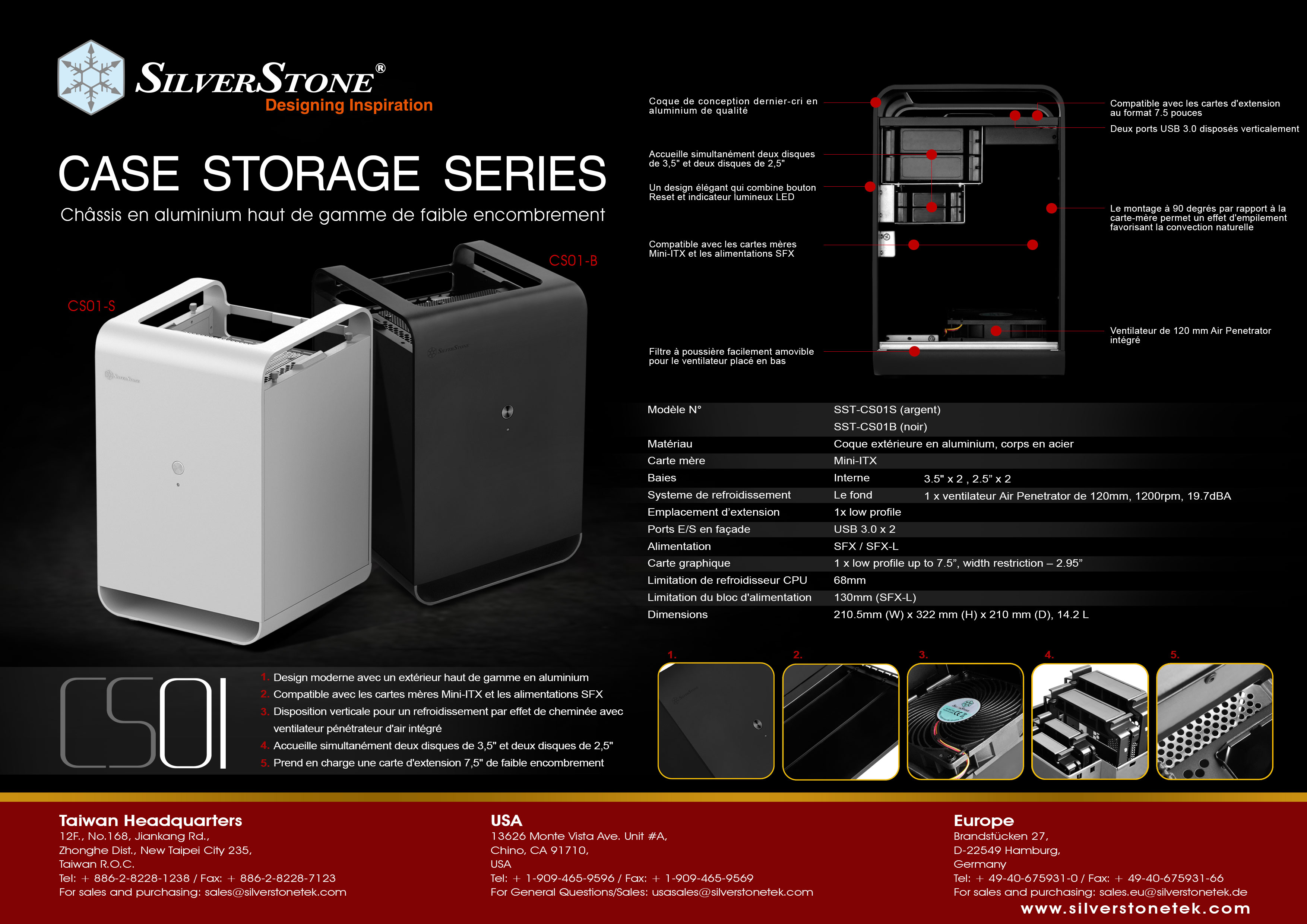 SilverStone: nouveaux boiters de Stockage CS01 et CS01-HS disponible très bientôt