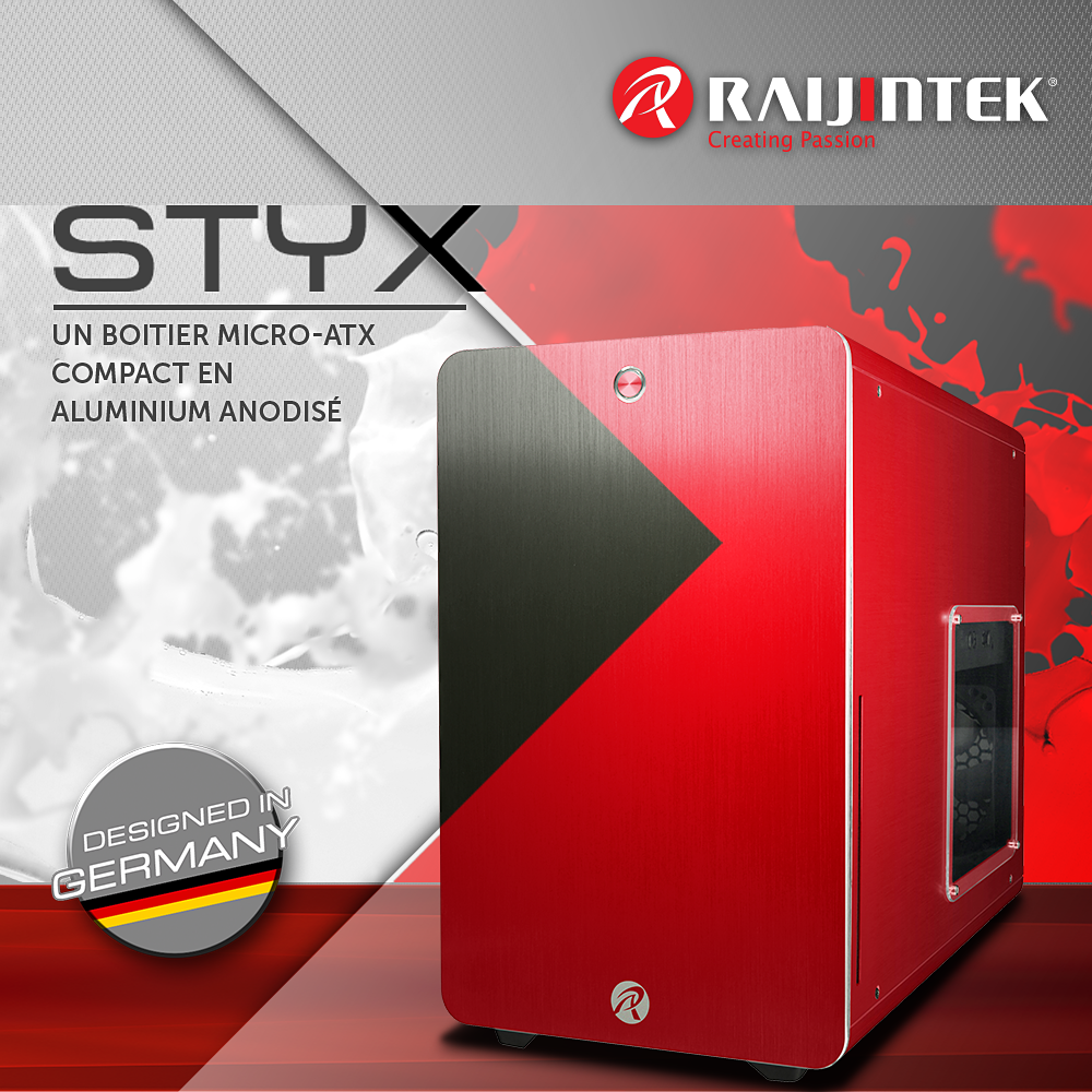 Raijintek STYX, un Micro-ATX compact en Aluminium