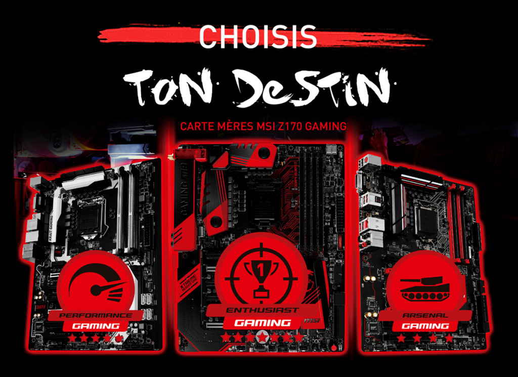 MSI présente ses nouvelles cartes mères GAMING H170 et B150