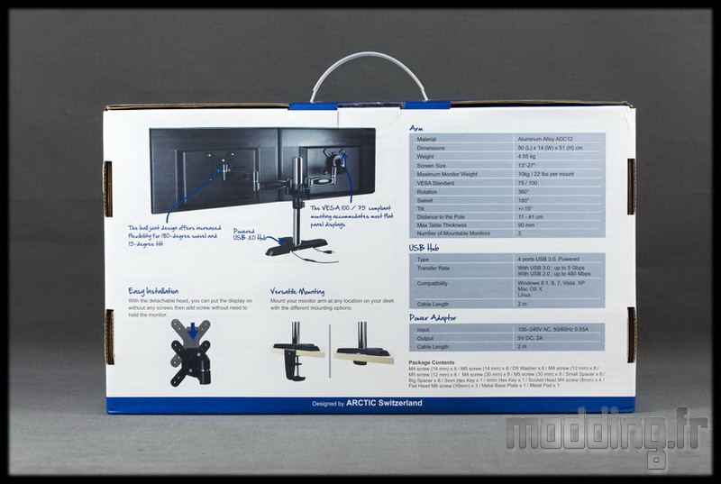 Support de Bureau Arctic Z2 pour Ecran 13-27