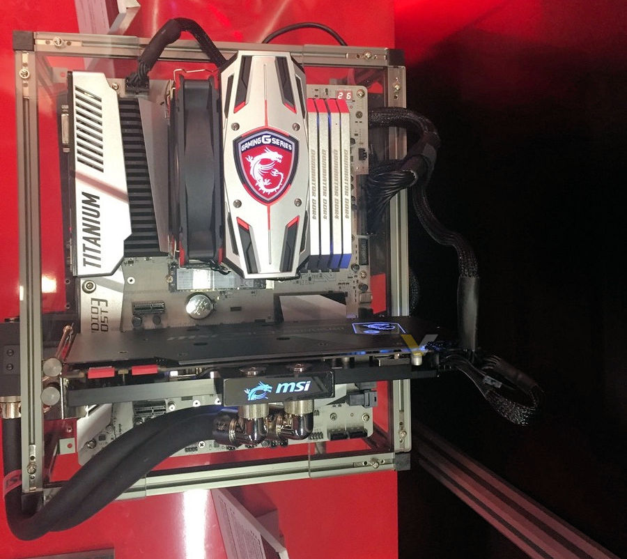 Une mystérieuse carte graphique sur le stand MSI