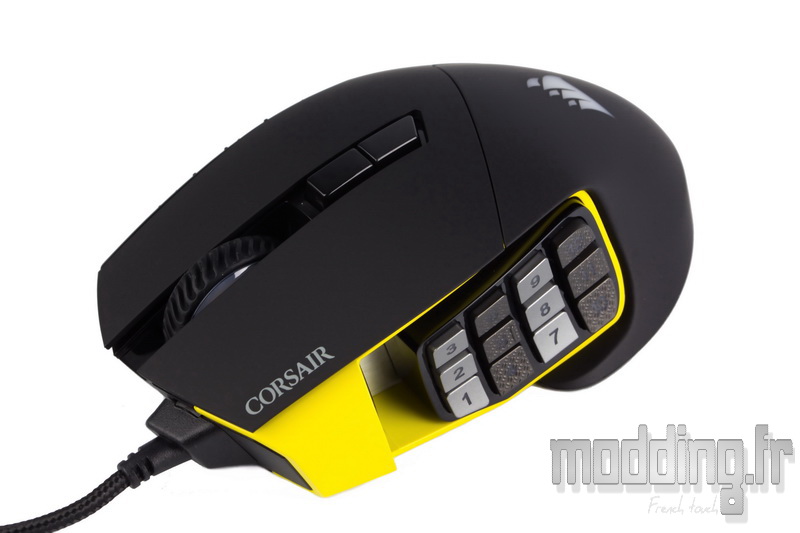 Souris gaming professionnel Scimitar Corsair, panneau latéral noir