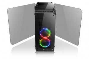 thermaltake view 71 tempered glass rgb edition full tower chassis-four-sided 5mm thick tempered glass panels with swing door design