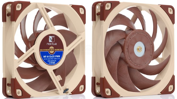 Noctua annonce ses ventilateurs haute performance NF-A12x25 et NF-P12