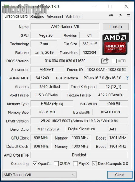 Radeon VII Test 01