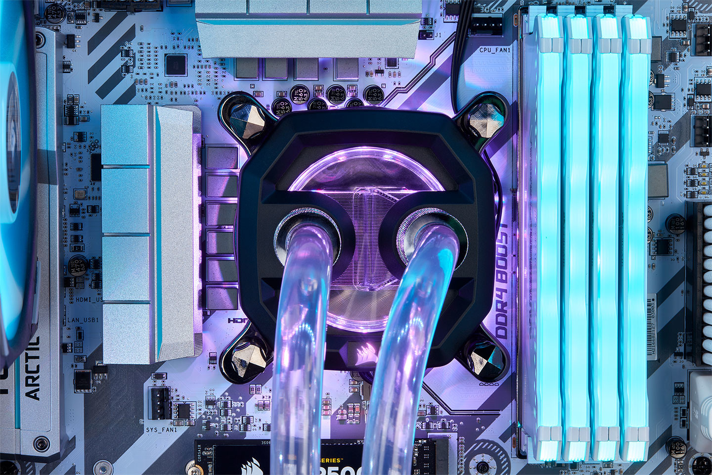 Corsair lance son watercooling custom