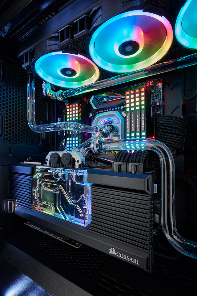 Corsair lance son watercooling custom