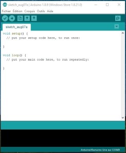 Arduino IDE fenêtre