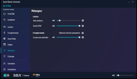 mélangeur soundblaster ae 5 plus