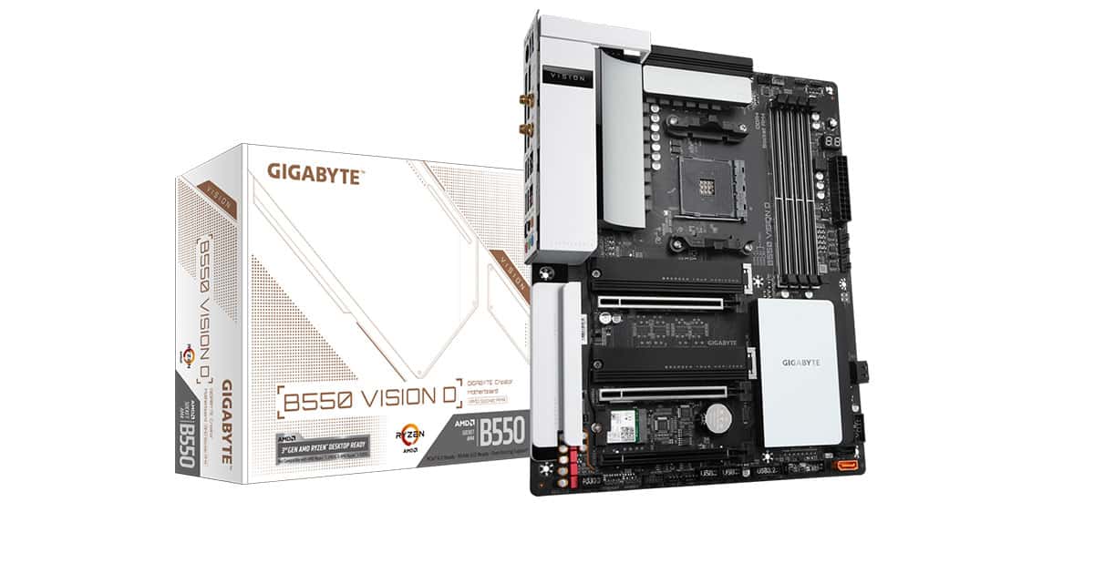 Gigabyte présente une jolie carte mère B550 Vision D