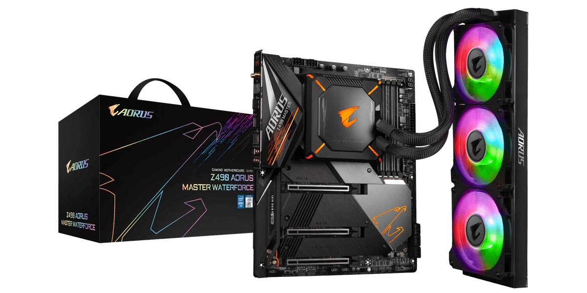 GIGABYTE présente la Z490 AORUS MASTER WATERFORCE avec un AIO cpu + VRM