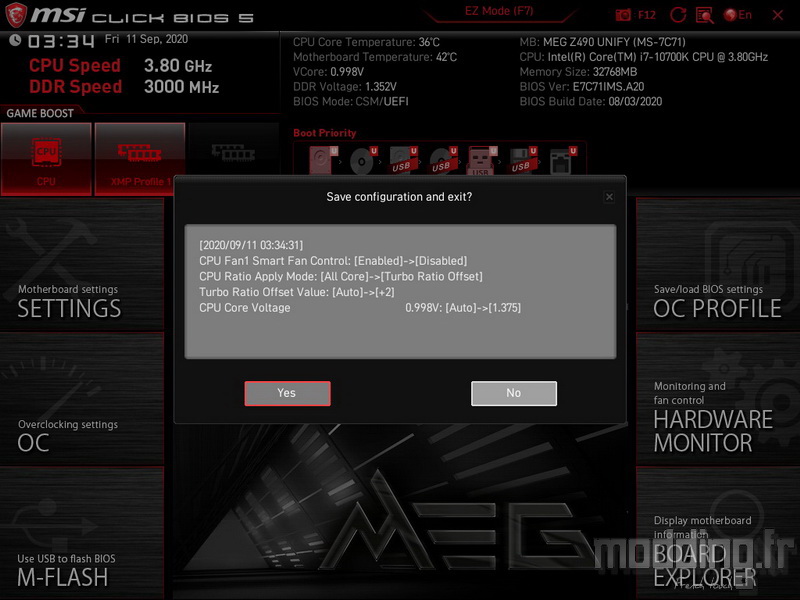 MEG Z490 Unify Bios 49