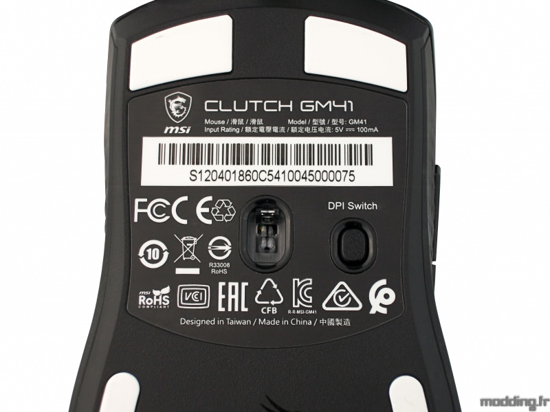 MSI CLUTCH GM41 back capteur et haut
