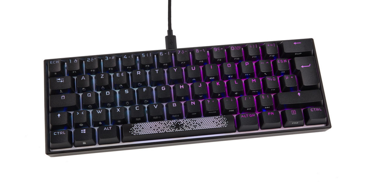 CORSAIR K70 PRO MINI - Clavier - taille 60 % - rétroéclairé - sans