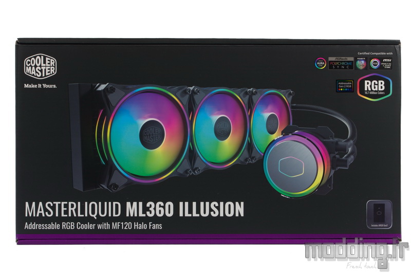 Cooler Master MasterLiquid ML360 ILLUSION, Watercooling Noir