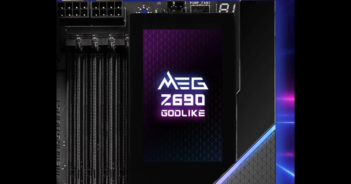 MSI Z690 Godlike avec un écran tactile