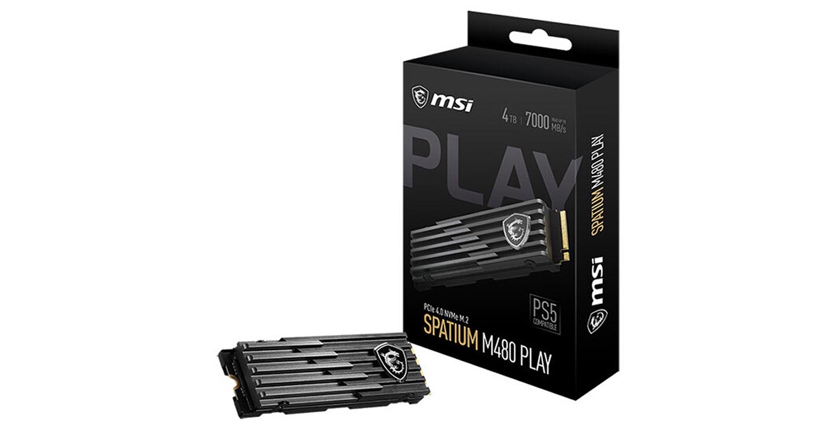 MSI Spatium M480 Play : SSD PCIe 4.0 conçu pour la PlayStation 5
