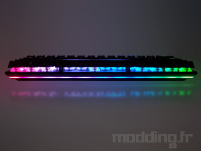 clavier K70 ruban lumineux face