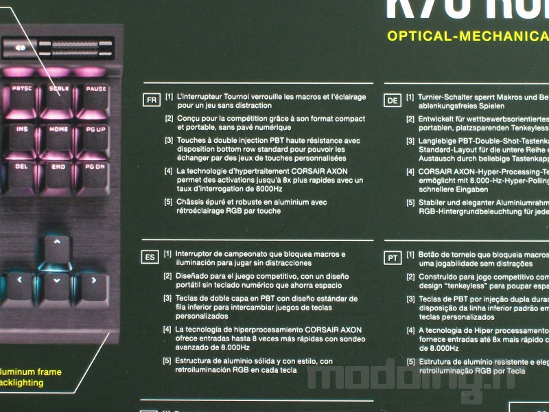 détail brief K70TKL