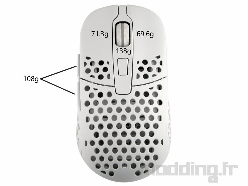 souris M42 wireless avec poids activation