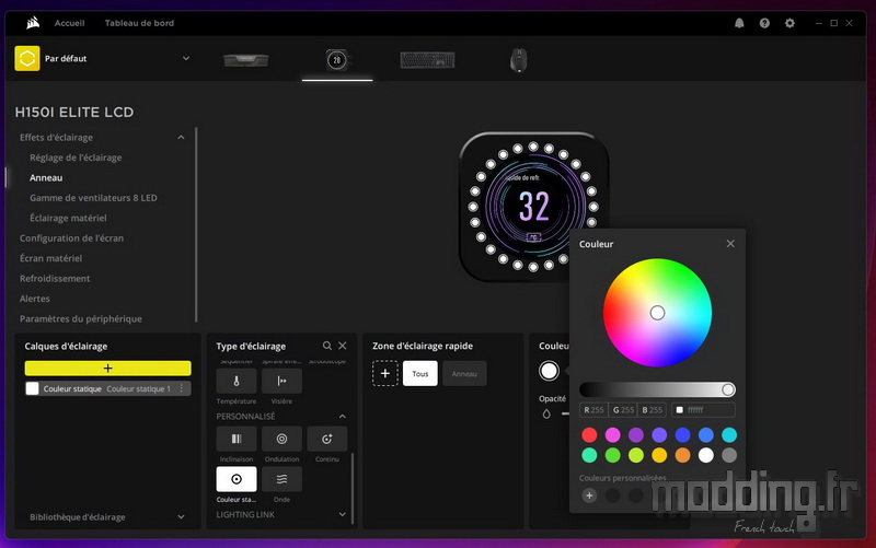 H150i Elite LCD LED 18