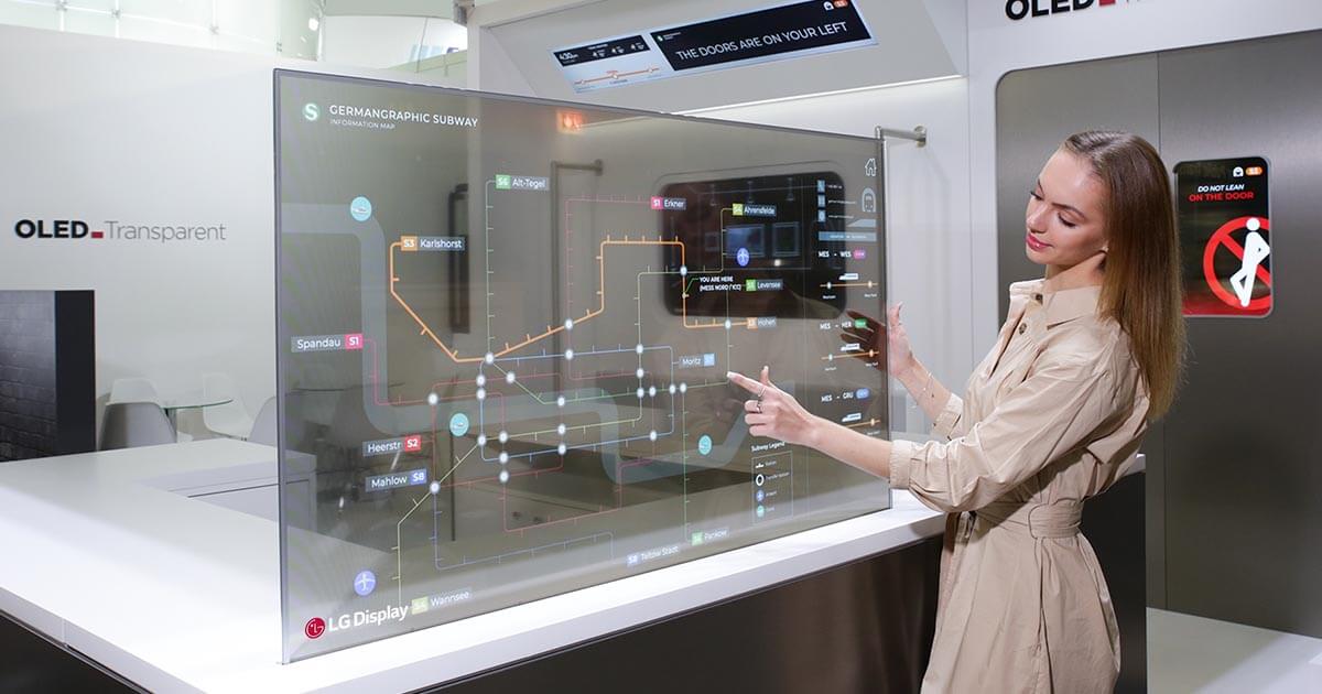 LG prépare des écrans OLED transparents pour les trains