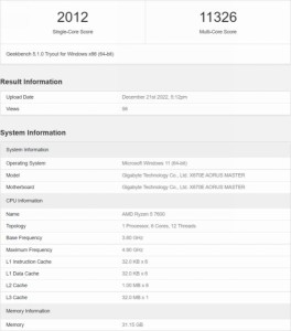 AMD Ryzen 5 7600 Ryzen 7000 Non X 65W CPU Benchmark Leak 1 639x728