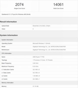 AMD Ryzen 7 7700 Ryzen 7000 Non X 65W CPU Benchmark Leak 2 639x728