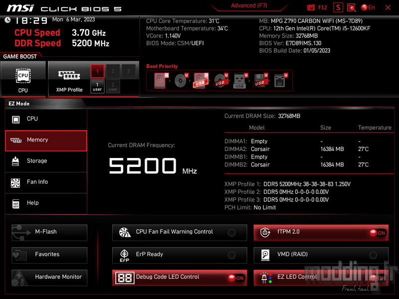 MPG Z790 Carbon Wifi Bios 02 MPG Z790 Carbon Wifi Bios 02
