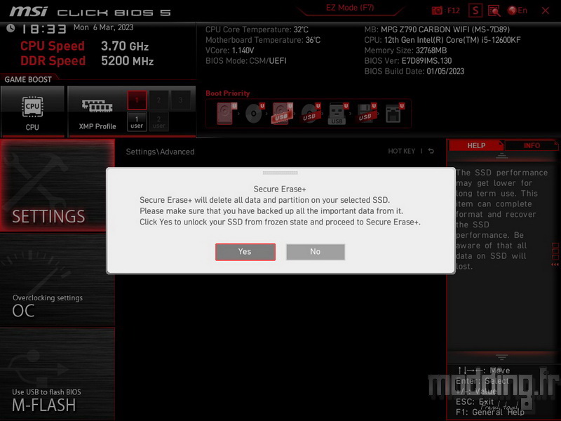 MPG Z790 Carbon Wifi Bios 17 MPG Z790 Carbon Wifi Bios 17