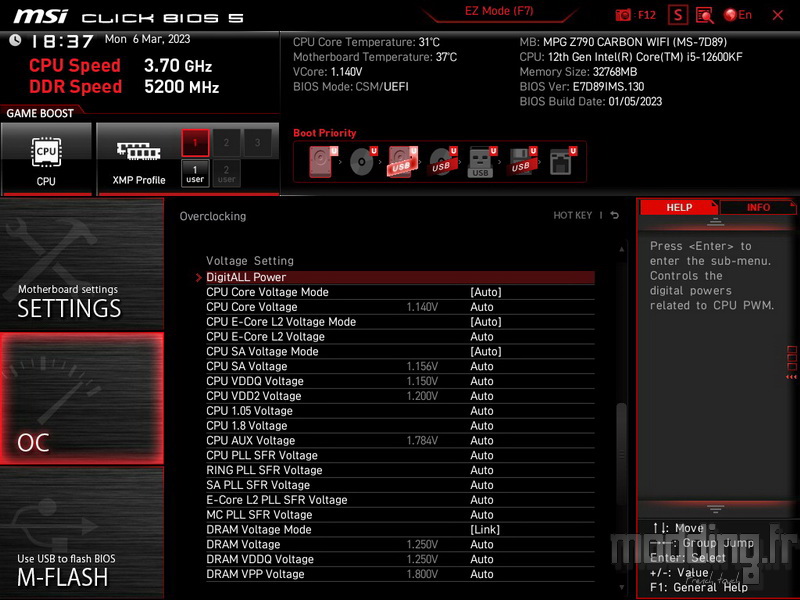 MPG Z790 Carbon Wifi Bios 25 MPG Z790 Carbon Wifi Bios 25