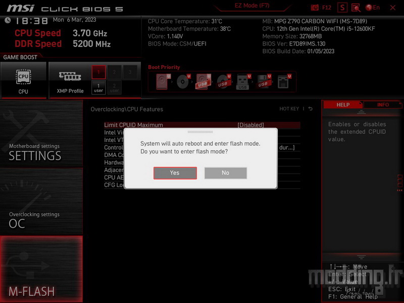 MPG Z790 Carbon Wifi Bios 32 MPG Z790 Carbon Wifi Bios 32