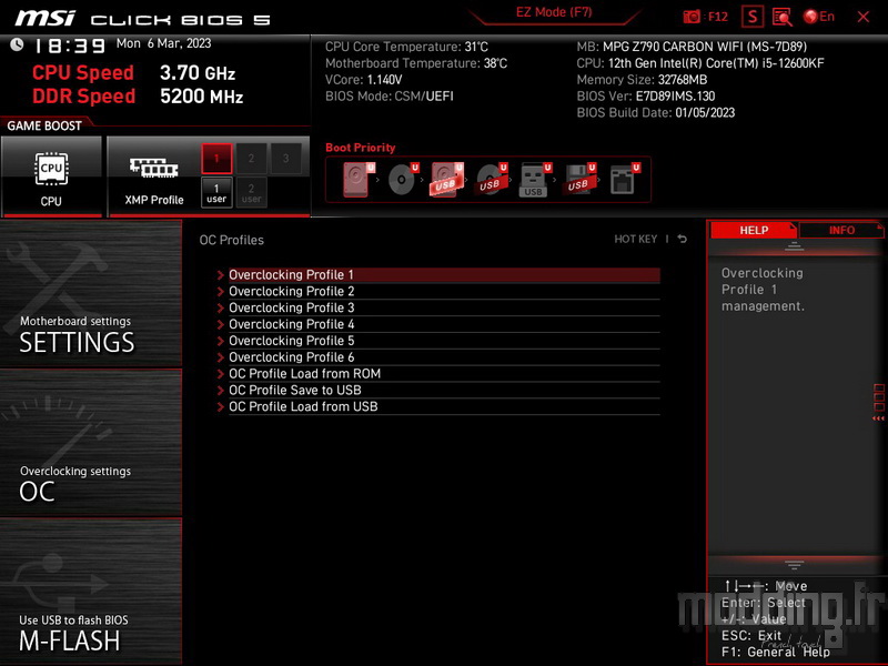 MPG Z790 Carbon Wifi Bios 33 MPG Z790 Carbon Wifi Bios 33