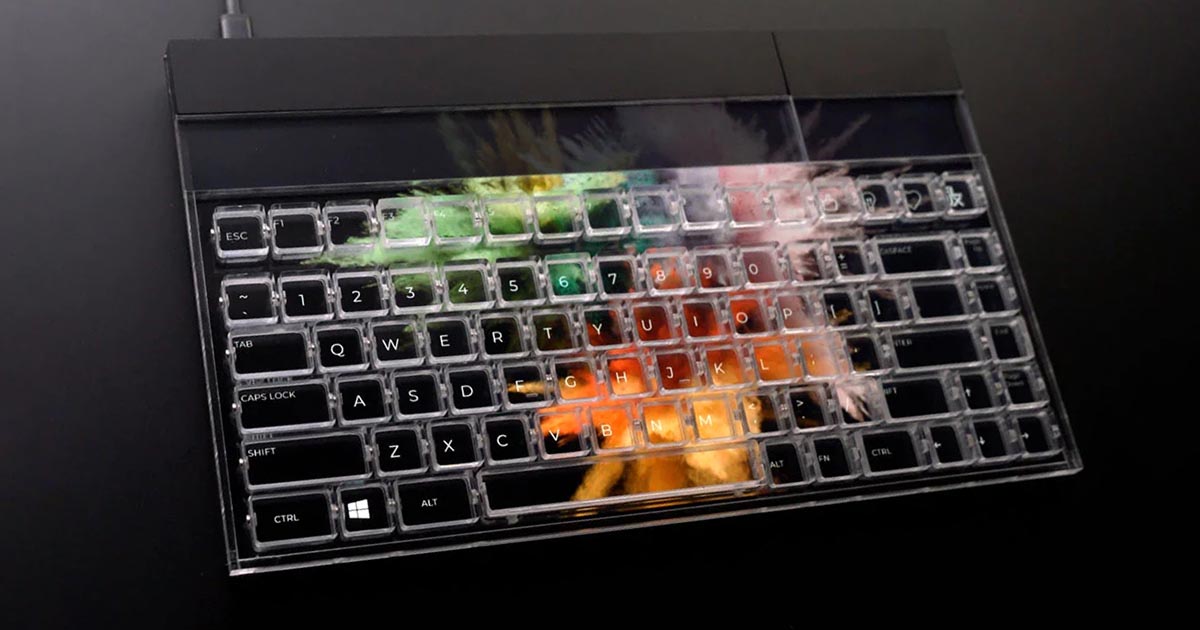 Flux Keyboard, un clavier transparent avec écran Full HD