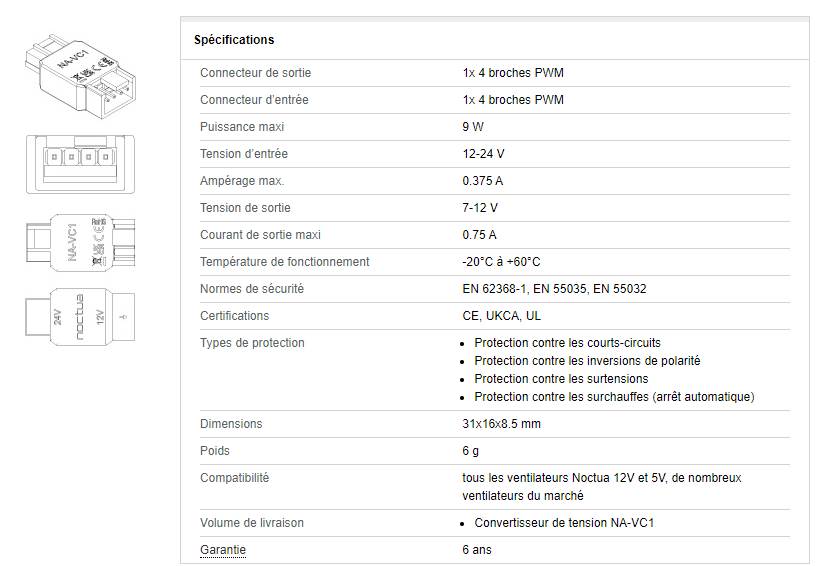 Noctua NA-FH1 Contrôleur de ventilateur PC - Conrad Electronic France